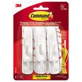 3M 3M 170016ES 3 lbs General Purpose Hooks Medium; White - 6 Hooks & 12 Strips per Pack 170016ES